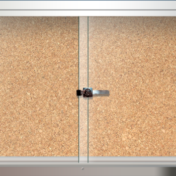 Directorio Vitrina de Corcho con Puertas de Cristal - Grande